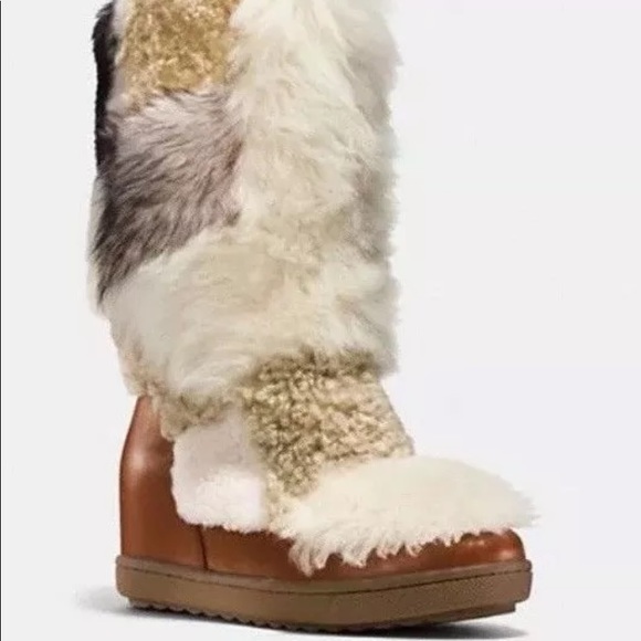 Coach Shearling Morton Boots size 6.5 m - Picture 2 of 5